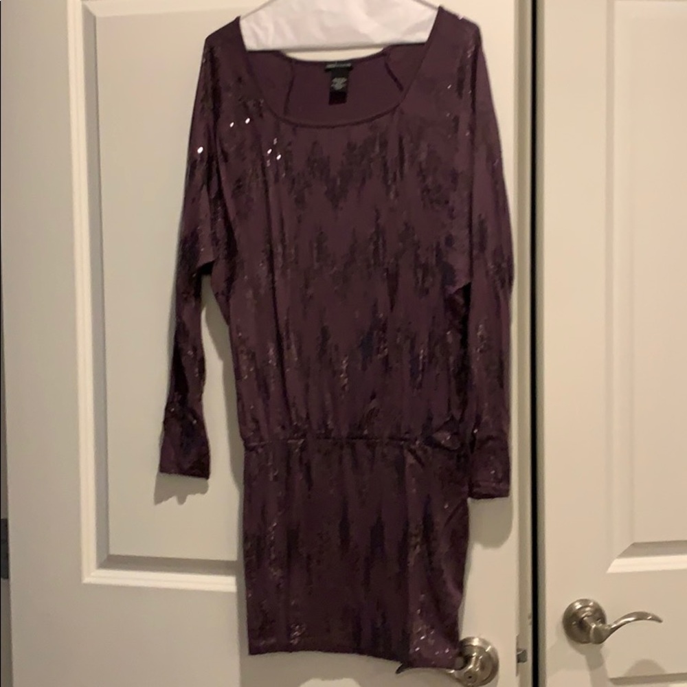 Victoria secret purple sequin long sleeve dress